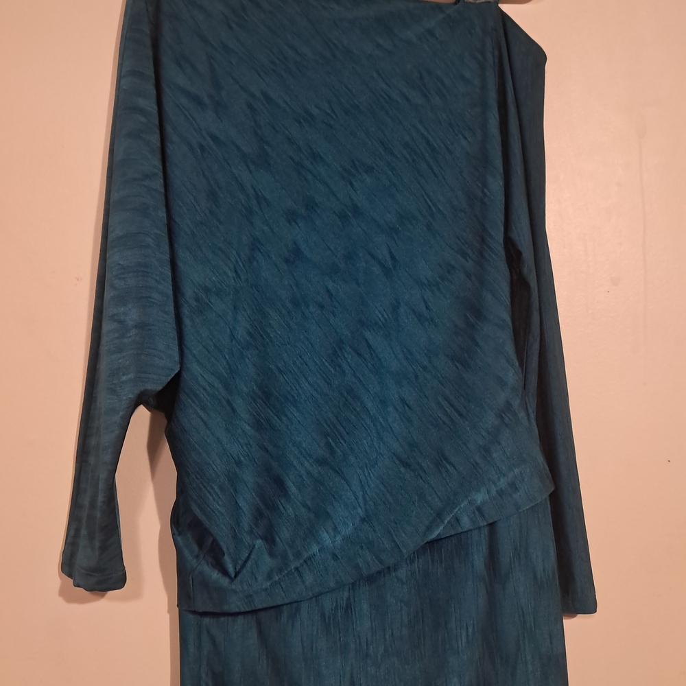Le Chateau Teal Textured Fabric